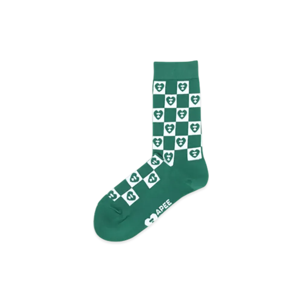 A BATHING APE APEE Jacquard Graphic Socks #3 "Green"