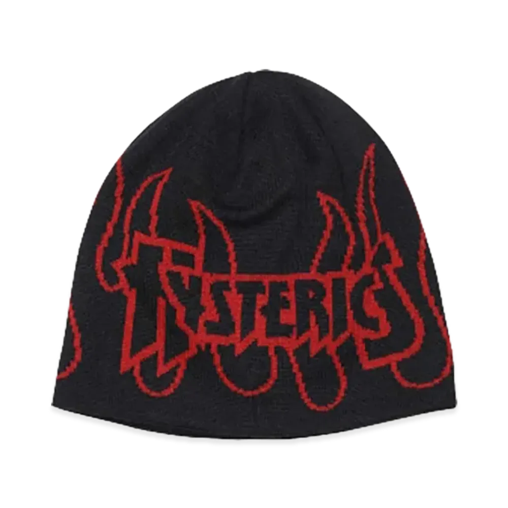 HYSTERIC GLAMOUR Fire Hysteric Beanie "Black"