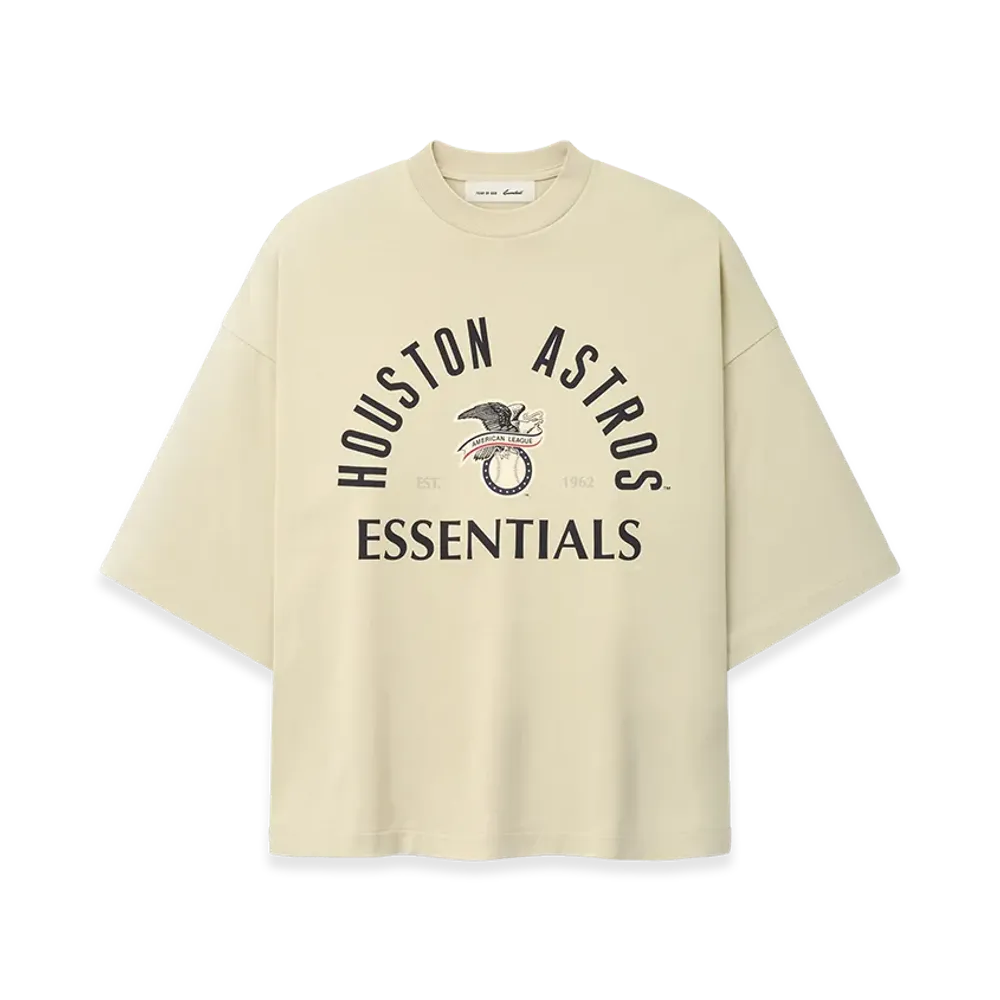 FEAR OF GOD ESSENTIALS Astros American League Merch Tee "Sandstone"