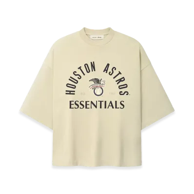 FEAR OF GOD ESSENTIALS Astros American League Merch Tee "Sandstone"