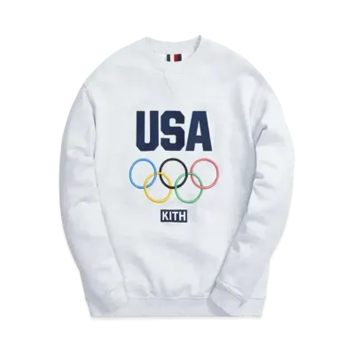 Kith x Team USA Classic Crewneck "Light Heather Grey"