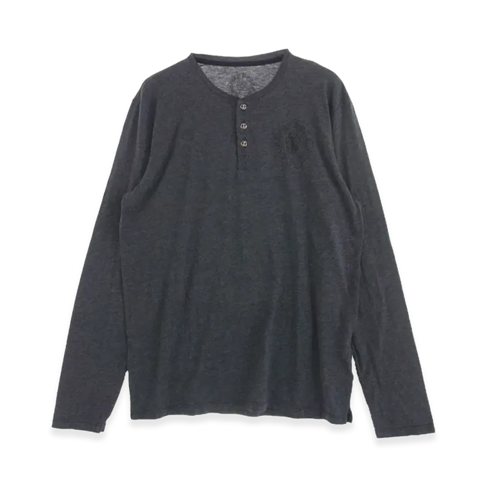 Chrome Hearts BS Flare Button Henly L/S T-Shirt "Gray"
