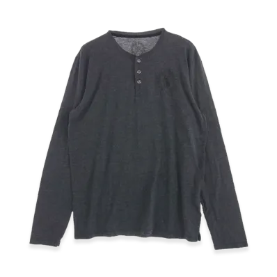 Chrome Hearts BS Flare Button Henly L/S T-Shirt "Gray"