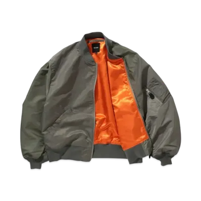 BEAMS Water Repellent Wide Fit Crazy MA-1 "Khaki"
