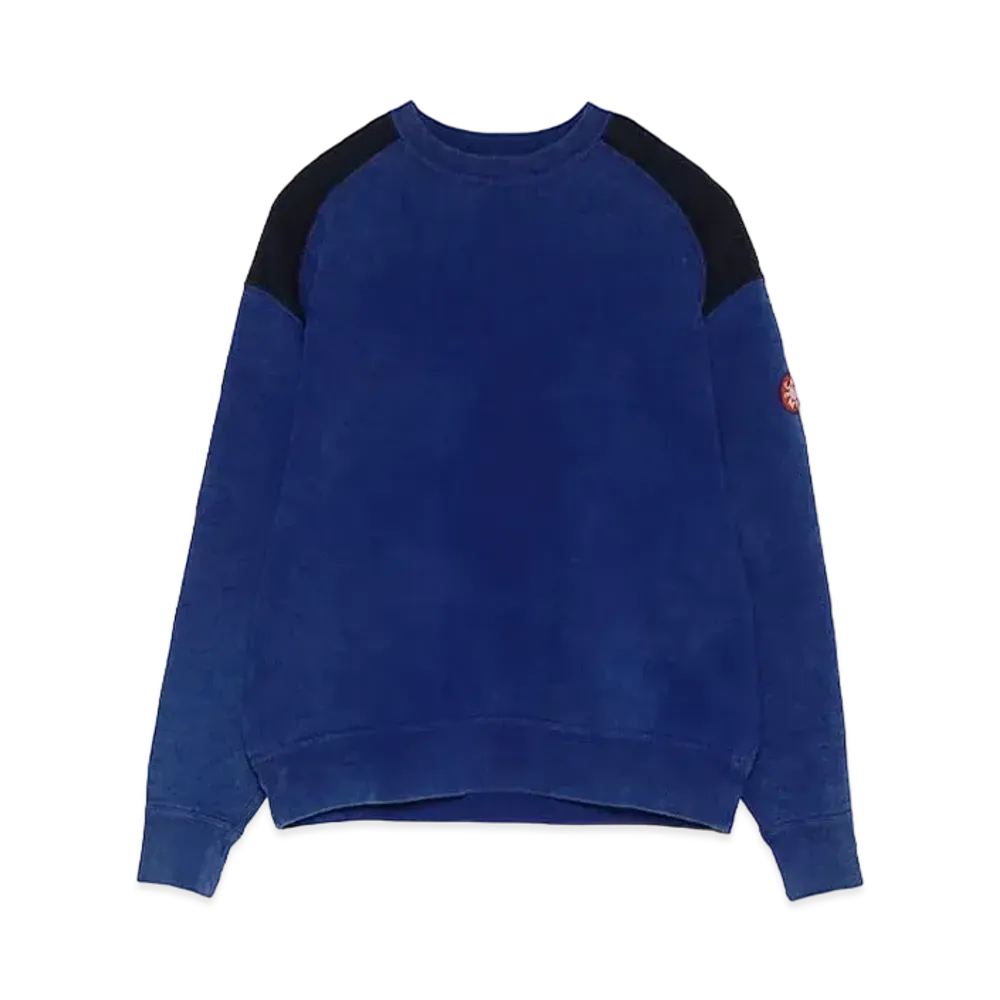 Cav Empt (C.E) OVERDYE PANEL SHOULDER CREW NECK "Navy"