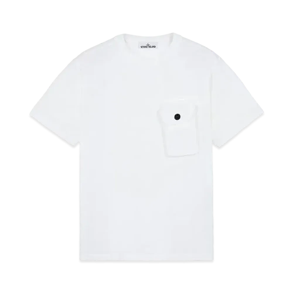 Stone Island 20144 20/1 COTTON JERSEY_LOOSE FIT "White"