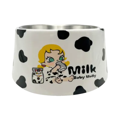 POP MART Baby Molly & Baby Tabby Series-Pet Bowl Milk