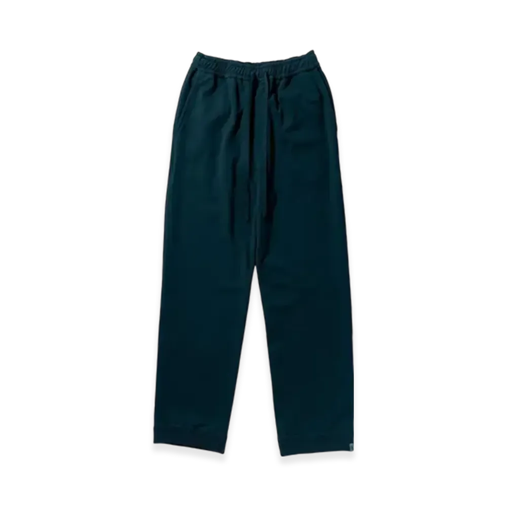 Perfect ribs Straight Wide Pants "Charcoal Green"