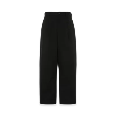 COMME des GARCONS HOMME Cotton Mura Serge Tucked Pants "Black"