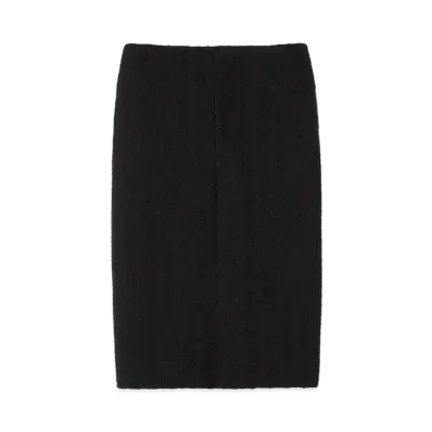 GUCCI Tweed Damier Skirt "Black"