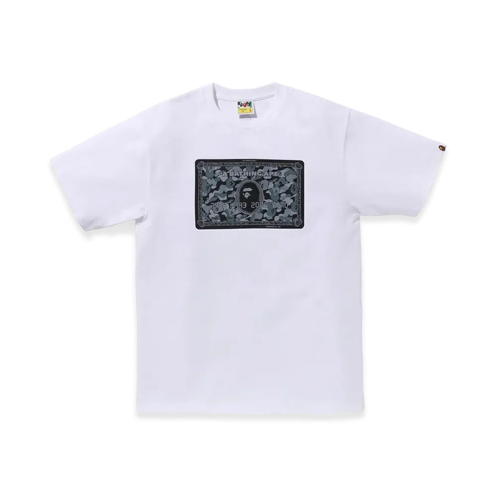 A BATHING APE Bape Card Tee "White/Black"