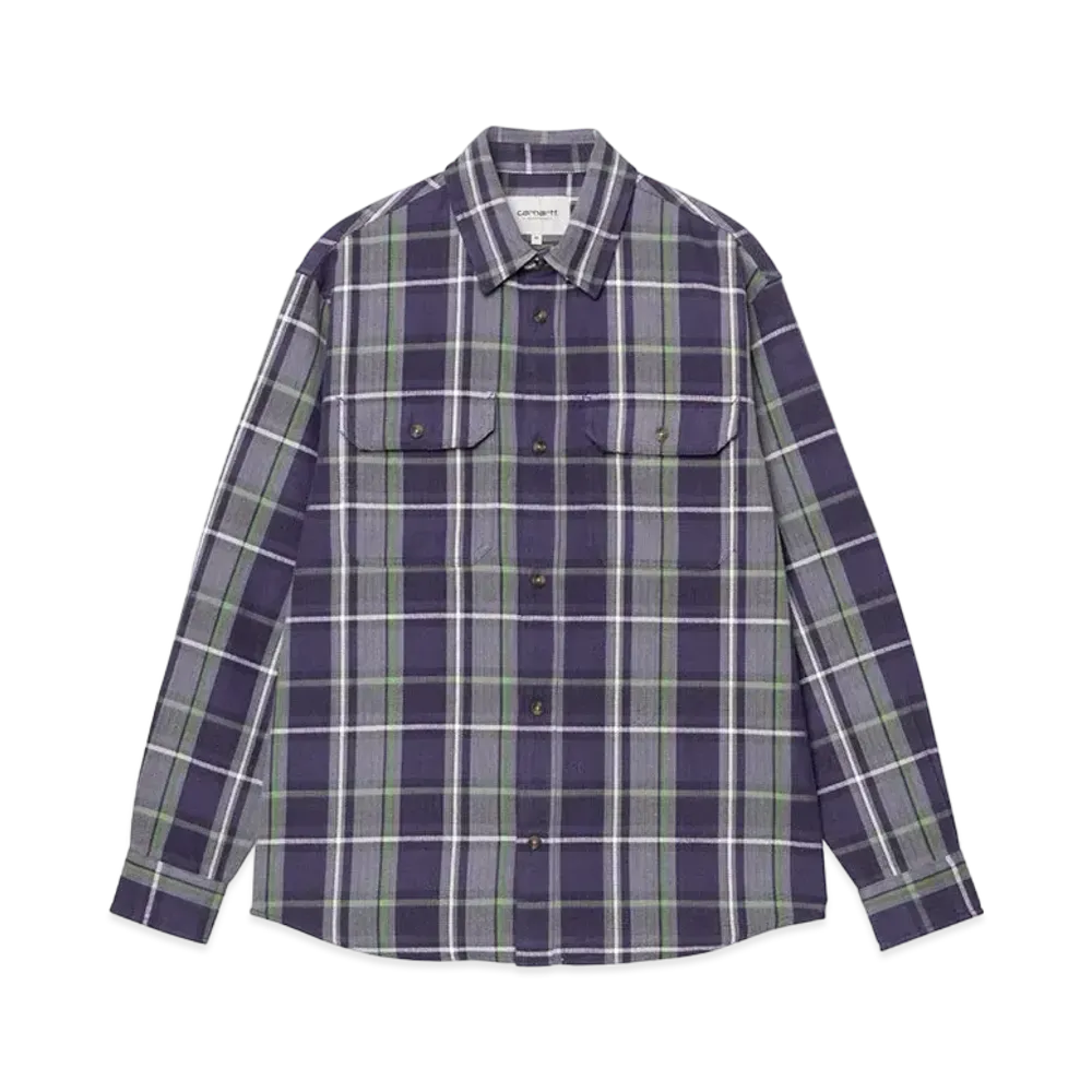 Carhartt Wip L/S Hobart Shirt "Hobart Check,Aura"