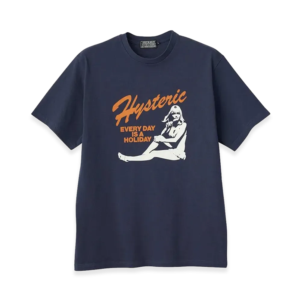 HYSTERIC GLAMOUR Every Day Holiday Tee "Other Navy"