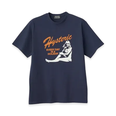 HYSTERIC GLAMOUR Every Day Holiday Tee "Other Navy"