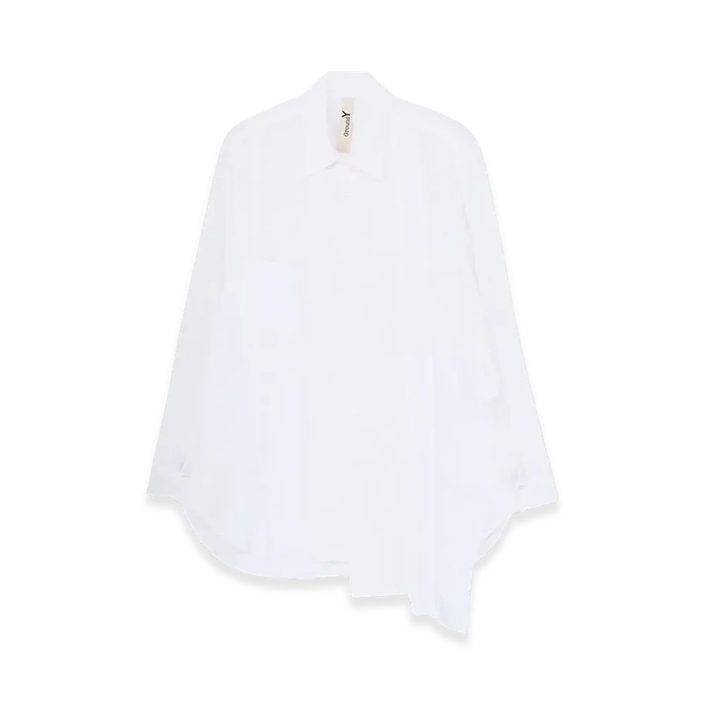 Ground Y Switching Material Front Panal Standard White Shirt "White"