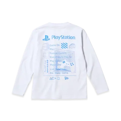 NEW ERA x PlayStation Youth Cotton Slogan L/S T-Shirt Kids "White"