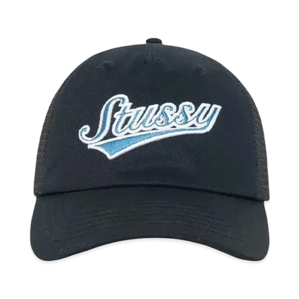 Stussy Low Profile Athletic Trucker Snapback "Black"