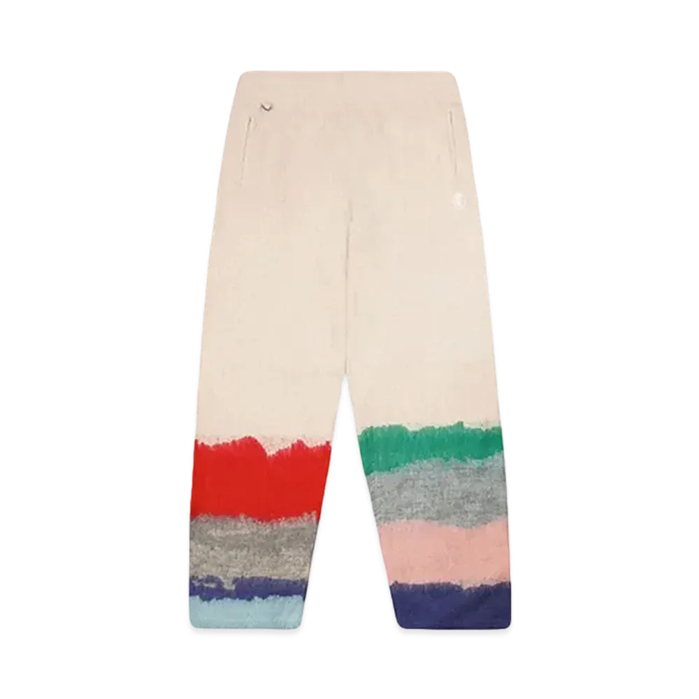 A GOOD BAD INFLUENCE MULTI COLOR MOHAIR KNIT PANTS "WHITE"