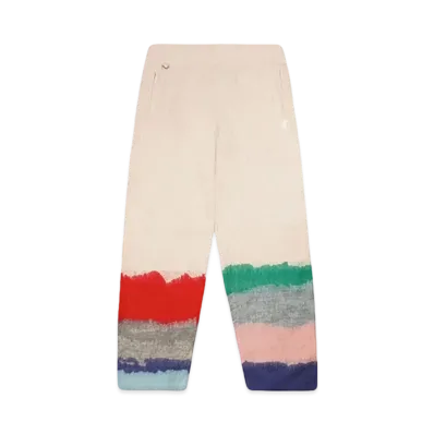 A GOOD BAD INFLUENCE MULTI COLOR MOHAIR KNIT PANTS "WHITE"