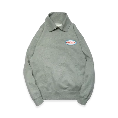 VAULTROOM Keyhole Round Patch Half Zip Sweat "Gray"