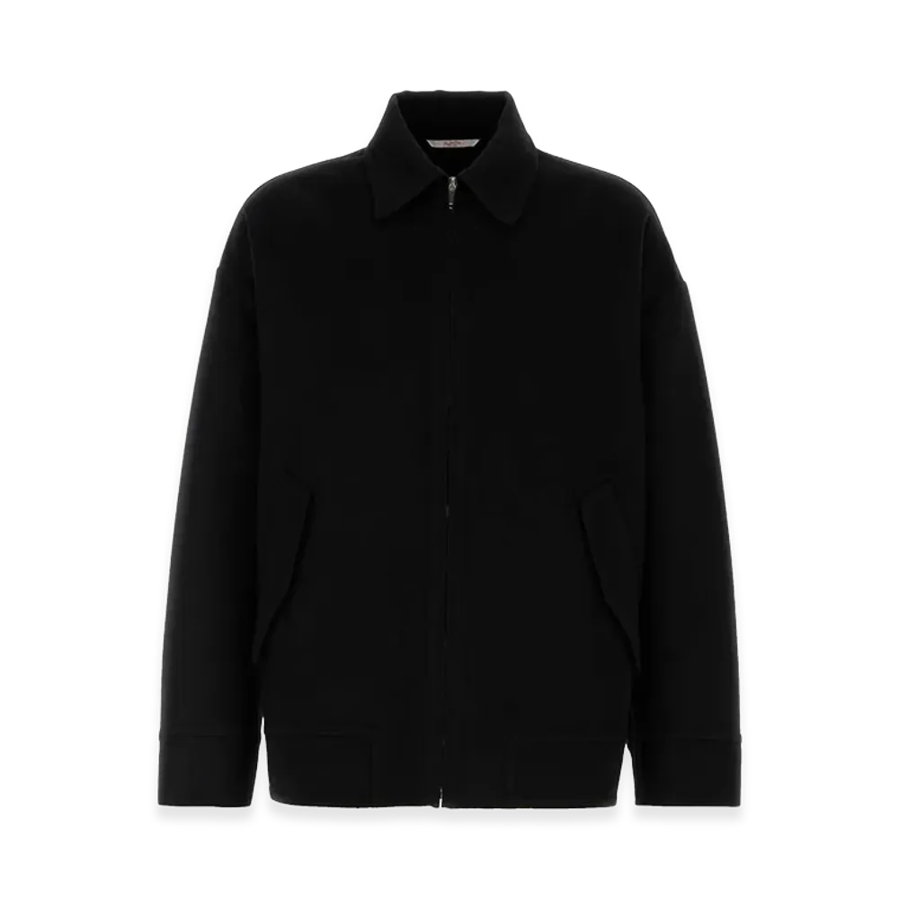Valentino Wool Blend Oversize Jacket "Black"