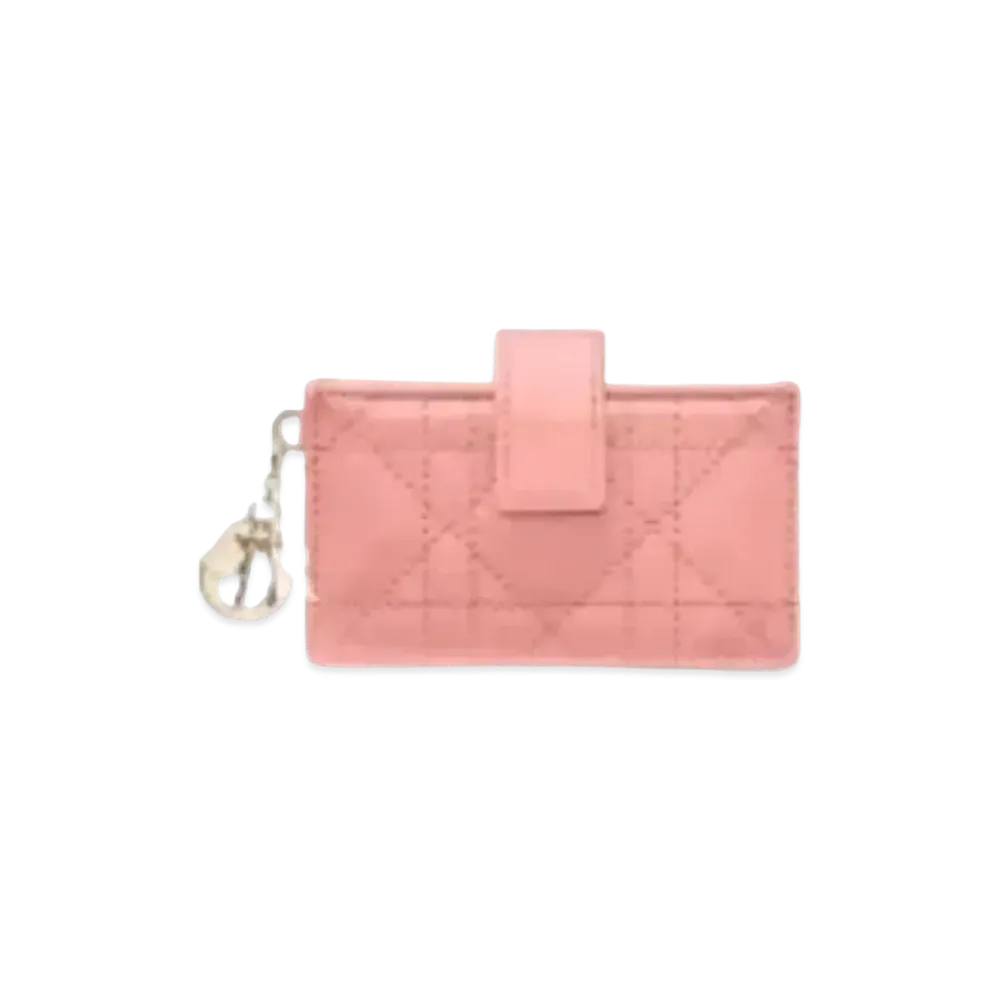 Dior Curfskin Multi-Layer Card Holder "Pink"