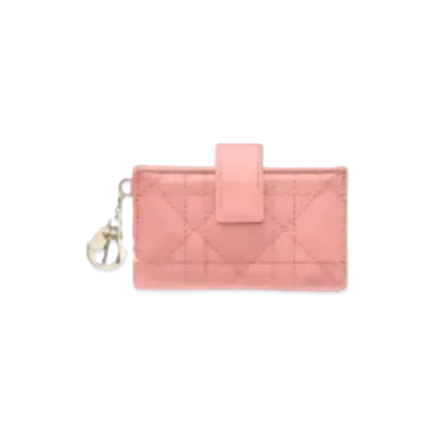 Dior Curfskin Multi-Layer Card Holder "Pink"