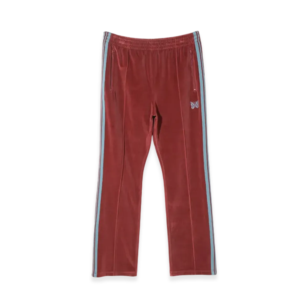 NEEDLES Narrow Track Pant - C/PE Velour "Red"