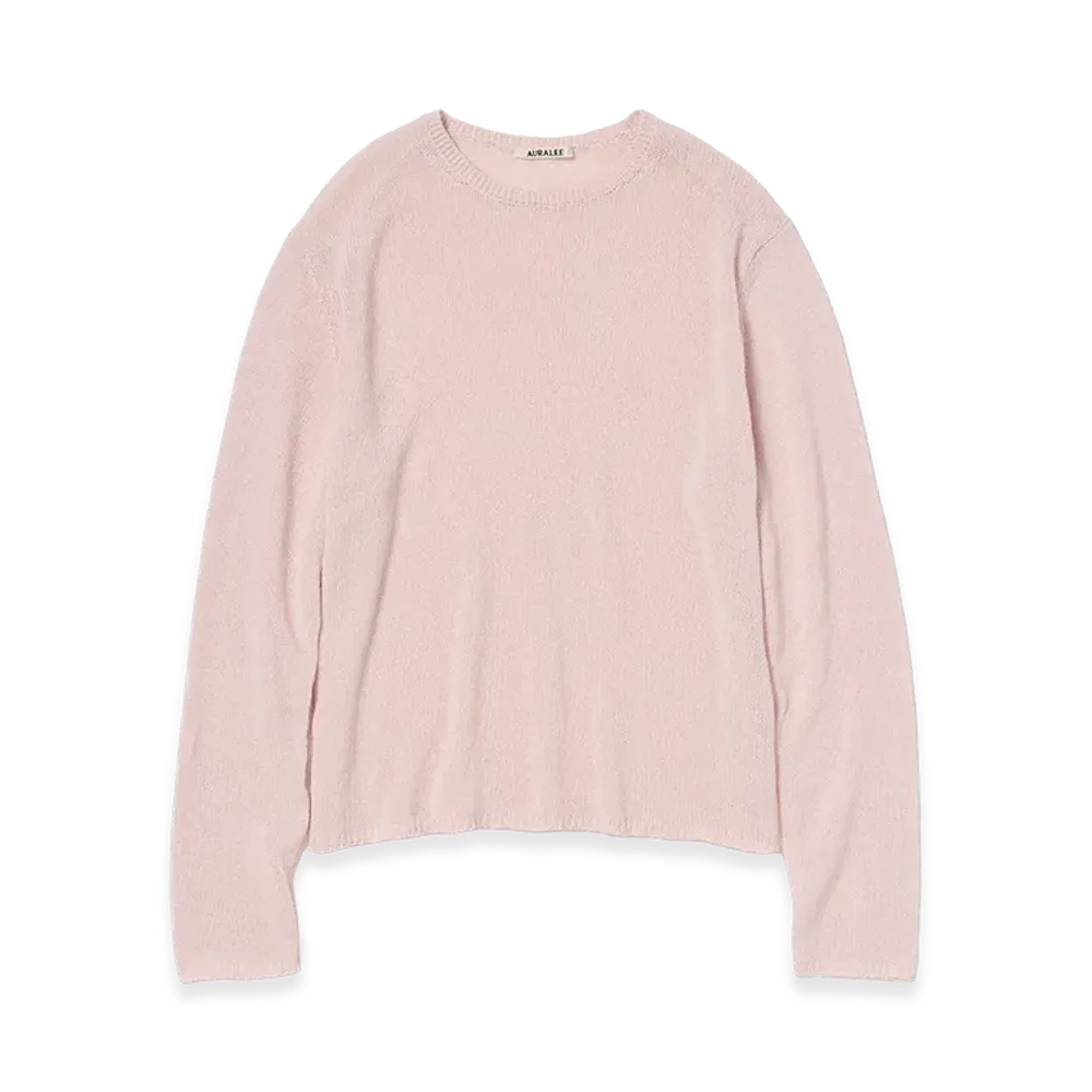 AURALEE Summer Cashmere Knit P/O "Light Pink"