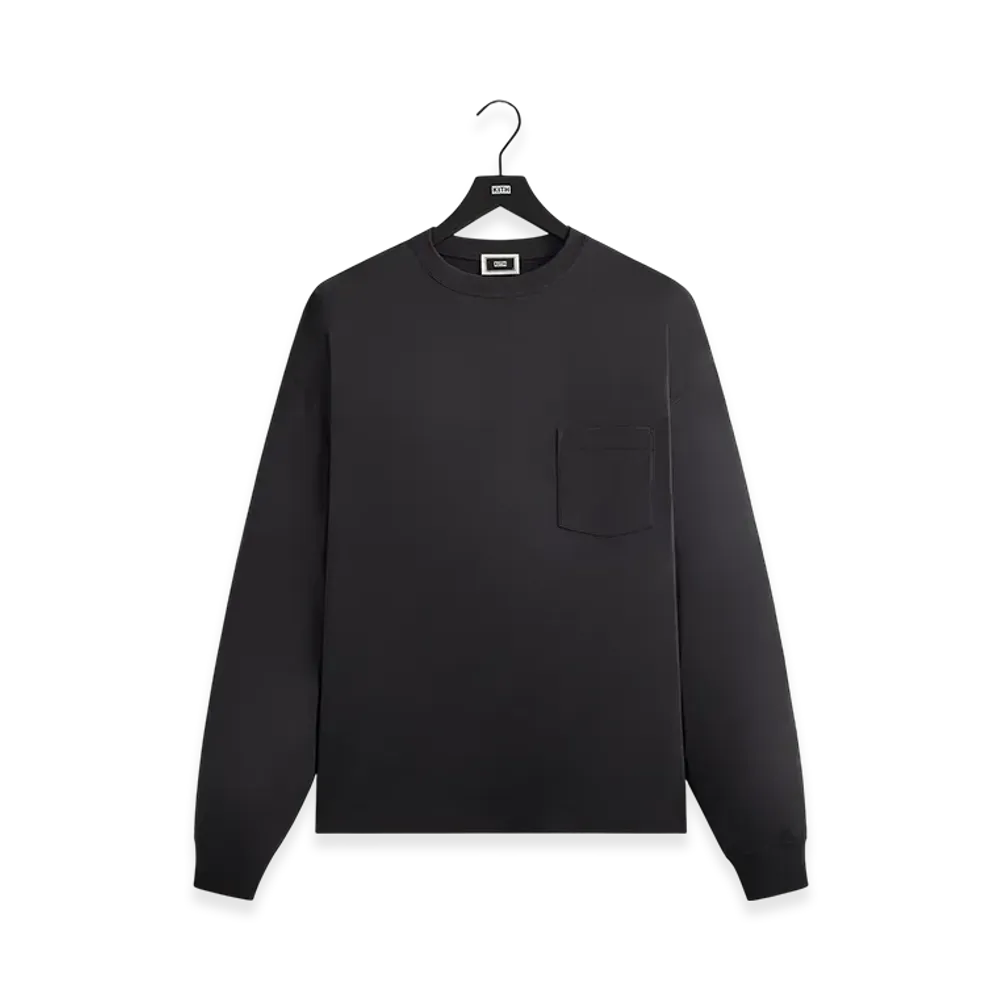Kith Long Sleeve Leonard Pocket Tee "Carbon"