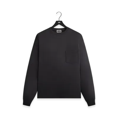Kith Long Sleeve Leonard Pocket Tee "Carbon"