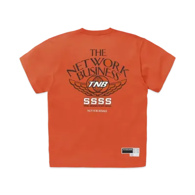 THE NETWORK BUSINESS WING TEE "Orange × Black" TNBC026-0260