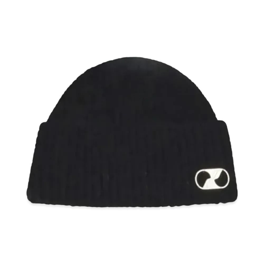 WE11DONE Metal Logo Short Beanie "Black"
