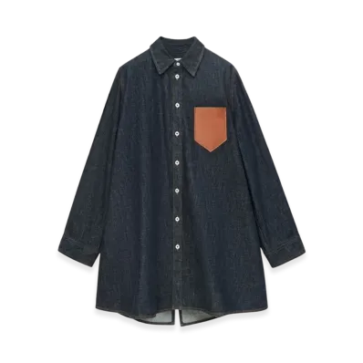 LOEWE Women's Trapeze Overshirt in Denim "Blue/Denim"
