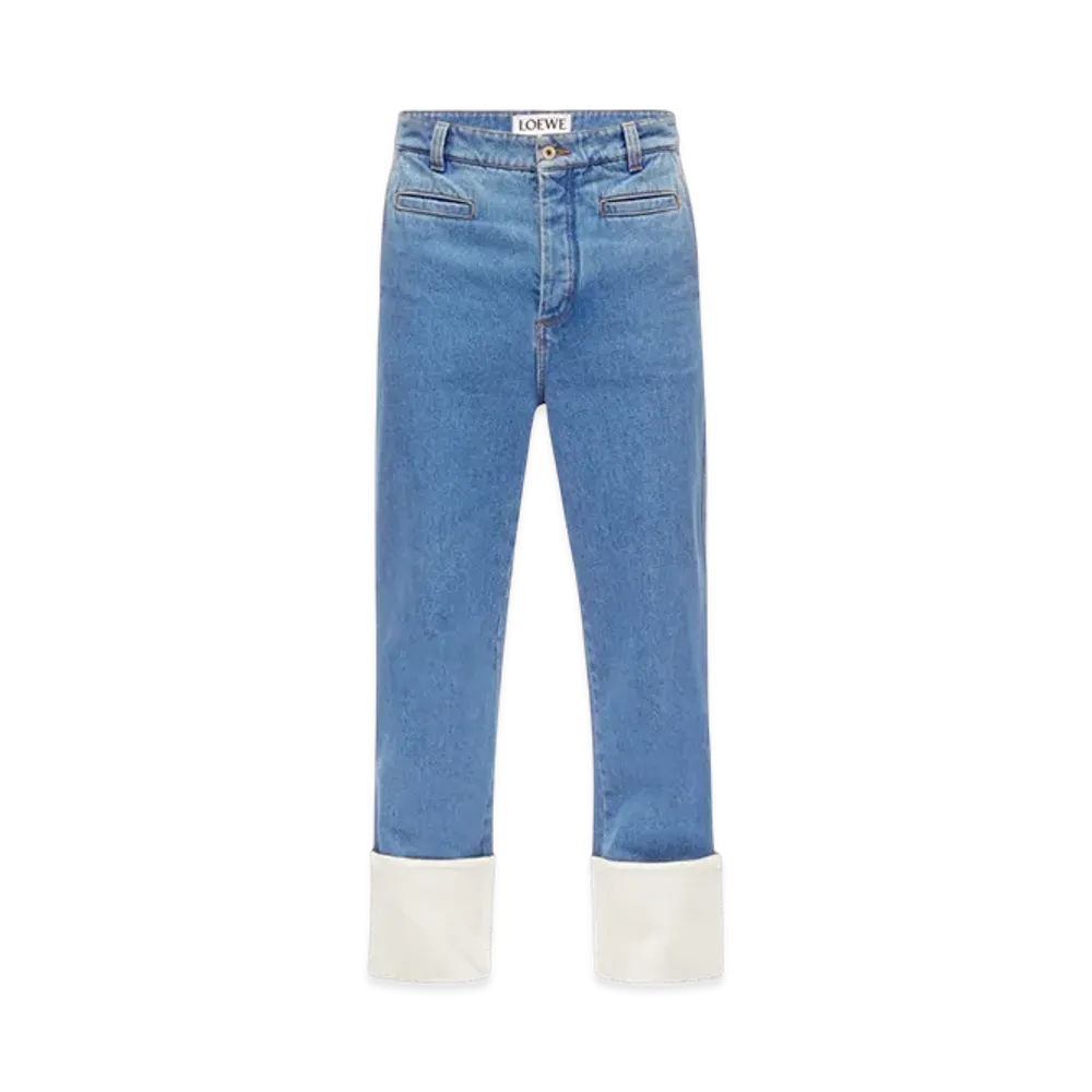 LOEWE Fisherman Stonewash Jeans in Cotton "Blue"