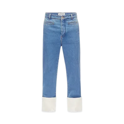LOEWE Fisherman Stonewash Jeans in Cotton "Blue"