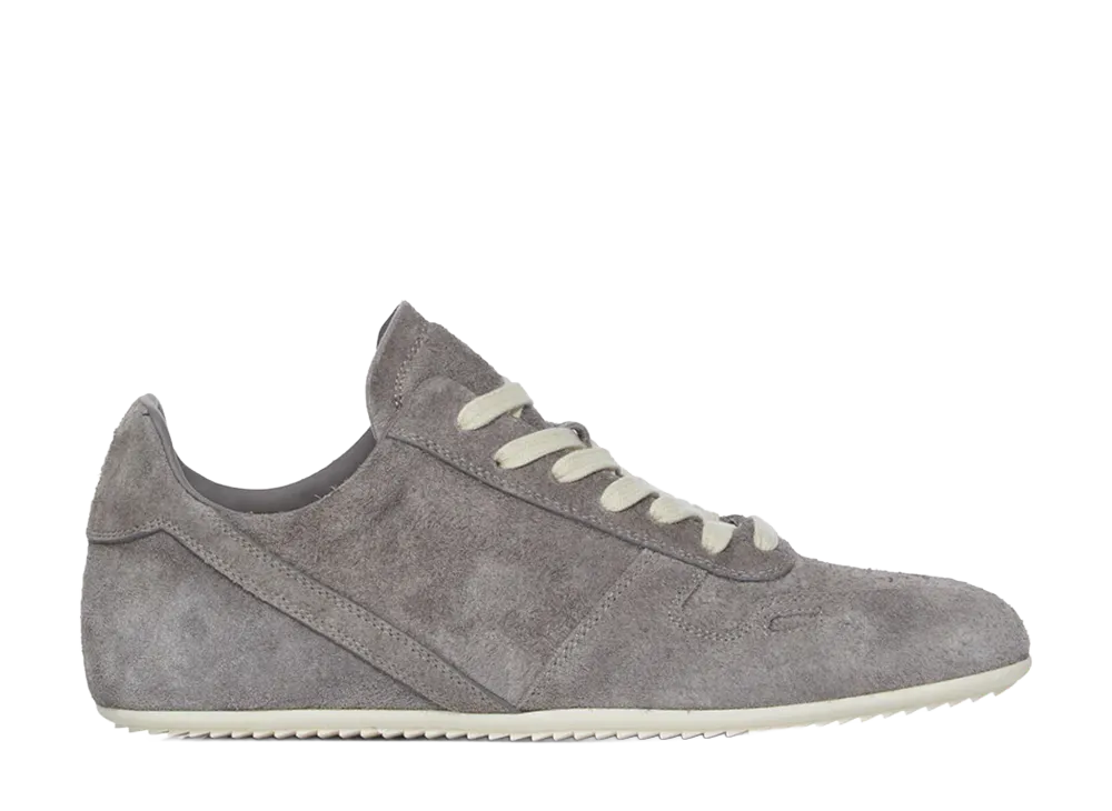 Rick Owens FW26 Tower Minimal Sneaks Hairy Suede "Steel/Milk"