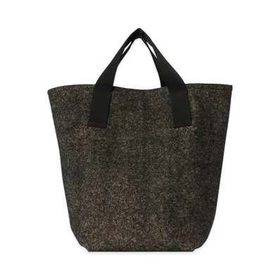 The Row Large Cotton and Silk Tote Bag "Sahara/Black"