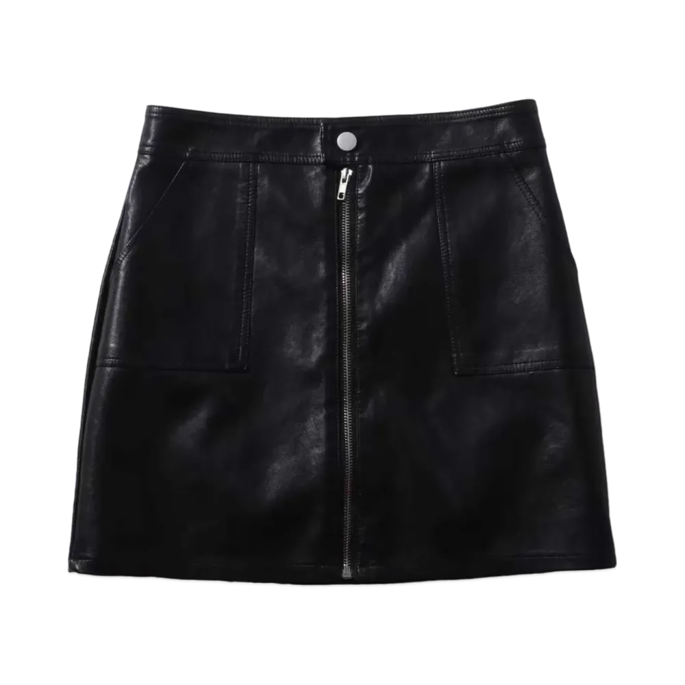 atmos pink Faux-Leather Miniskirt "Black"