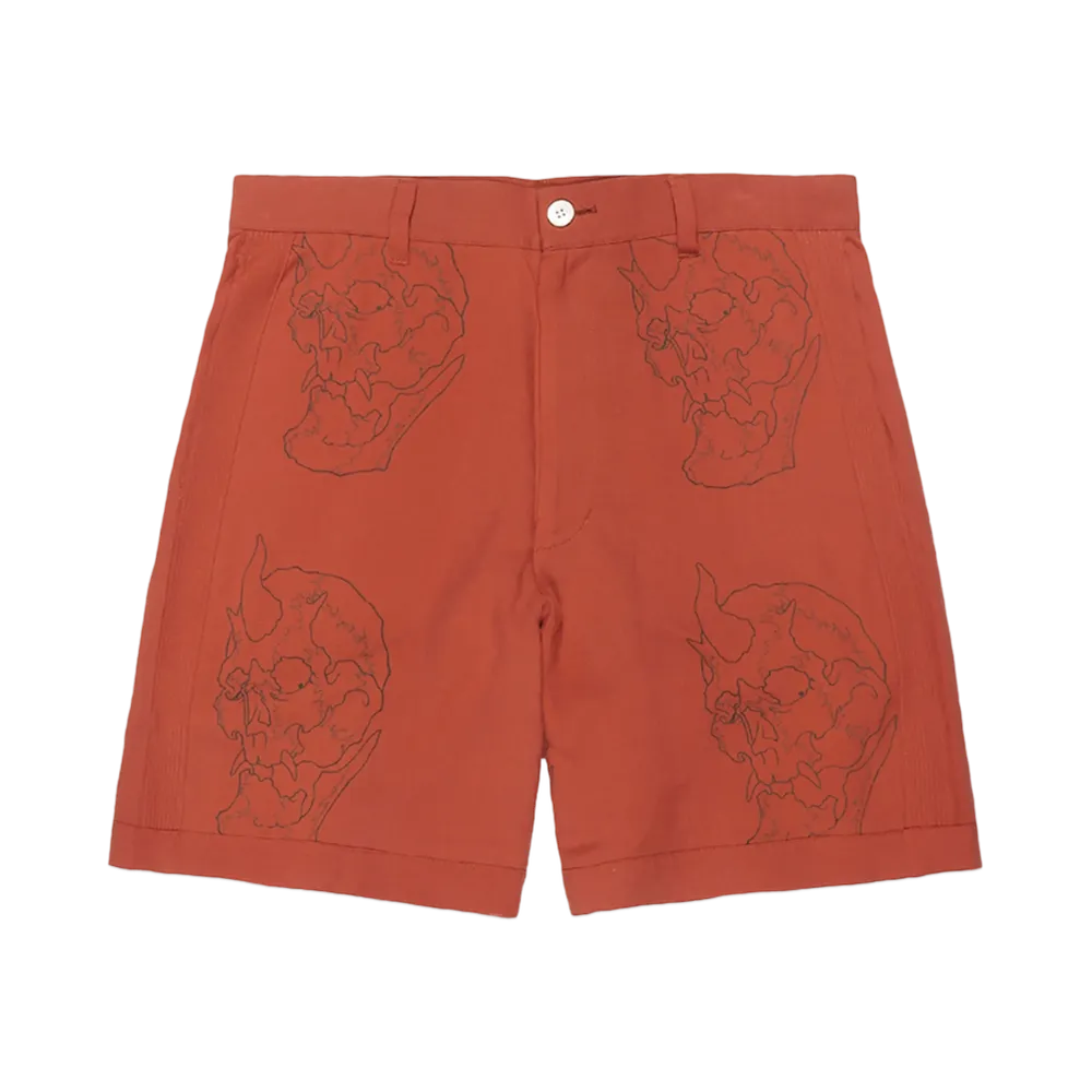 WACKO MARIA x 56 Tattoo Studio / Cuba Shorts "Burgundy"