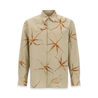 DRIES VAN NOTEN Tulip Print Shirt "Beige"