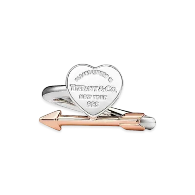 Tiffany & Co. Lovestruck Heart Tag Ring 18K "Silver/Rose Gold"
