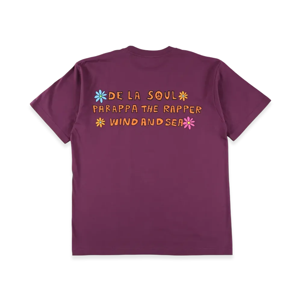 WIND AND SEA x PaRappa the Rapper x DE LA SOUL Pocket S/S Tee "Purple"
