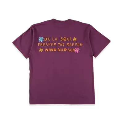 WIND AND SEA x PaRappa the Rapper x DE LA SOUL Pocket S/S Tee "Purple"