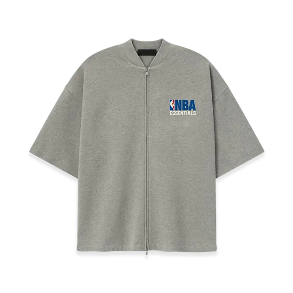 FEAR OF GOD ESSENTIALS NBA Zip Up Jacket "Concrete Heather"