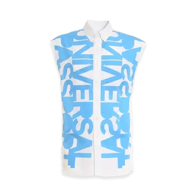 Burberry Sleeveless Shirt "Light Blue"