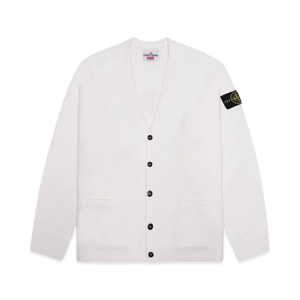 Supreme x Stone Island Boucle Cardigan "White"
