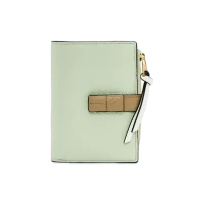 LOEWE Slim Zip Bifold Wallet Soft Grain Calf "Springjade/Clay Green"