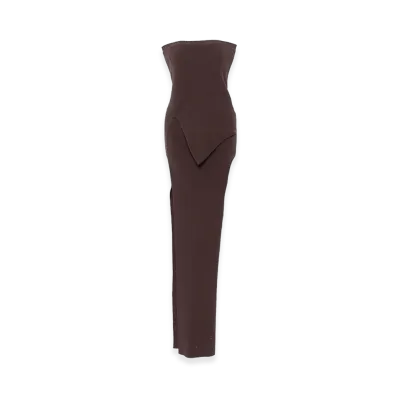 Rick Owens Women's Bustier Babel Dress "Brown"