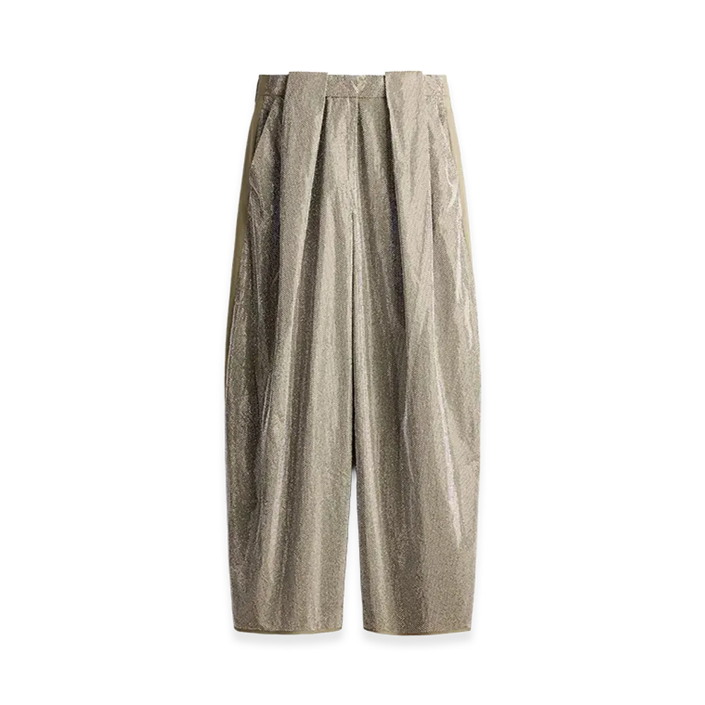 H&M x Stella McCartney Women's Embellished Barrel Leg Pants "Khaki Green"